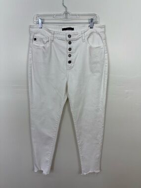 KanCan White High-Rise Button-Fly Jeans R20